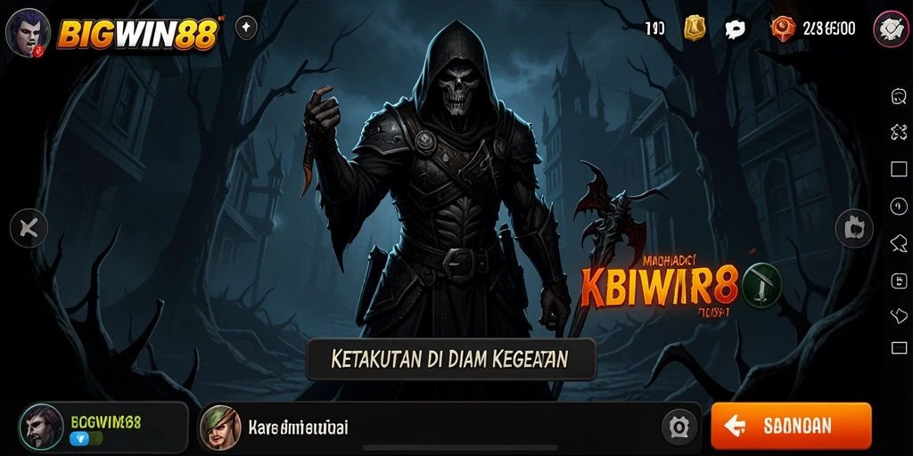 Tangkapan layar menampilkan suasana mencekam dari gameplay BIGWIN88.
