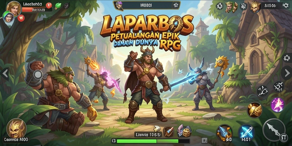 Tampilan gameplay LAPARBOS yang menakjubkan dan penuh aksi.