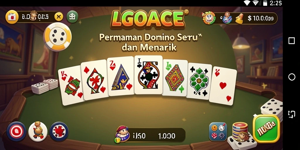 Tampilan gameplay seru dalam permainan Domino LGOACE.