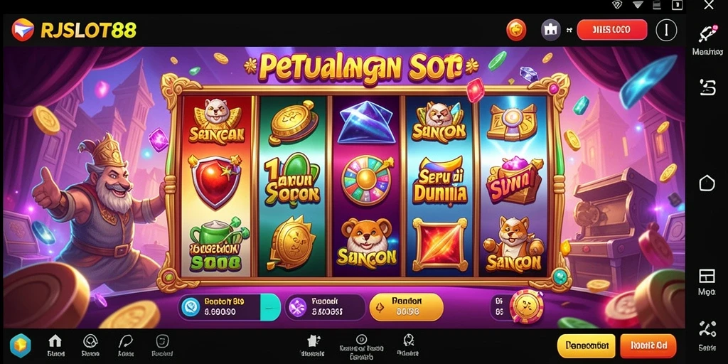 Tampilan menarik dari permainan slot RJSLOT88 yang penuh petualangan.