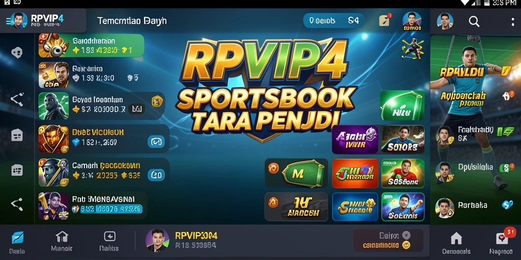 Screenshot utama RPVIP4 menampilkan antarmuka taruhan olahraga yang menarik.