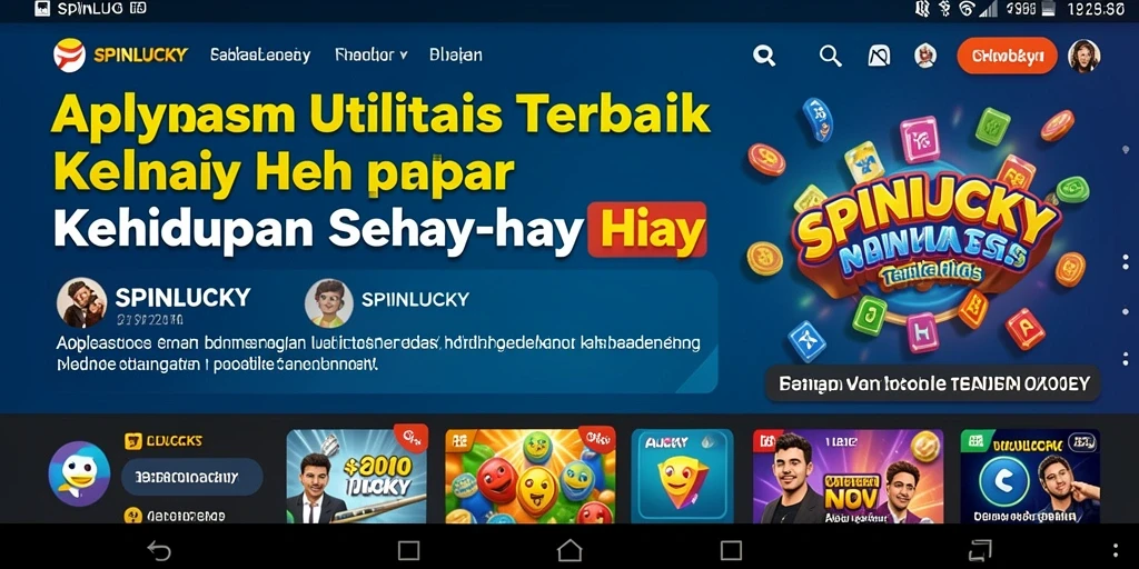 Tampilan utama SPINLUCKY menunjukkan pengaturan tugas yang rapi dan terorganisir.
